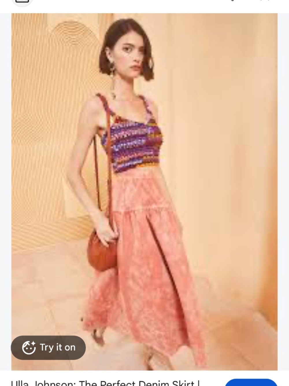 Ulla Johnson Astrid Tiered Denim Skirt